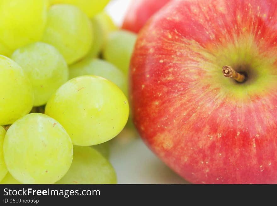 Fruit on a white background