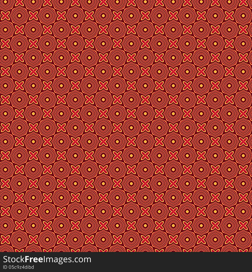 Background a textile red ornament with flowers. Background a textile red ornament with flowers