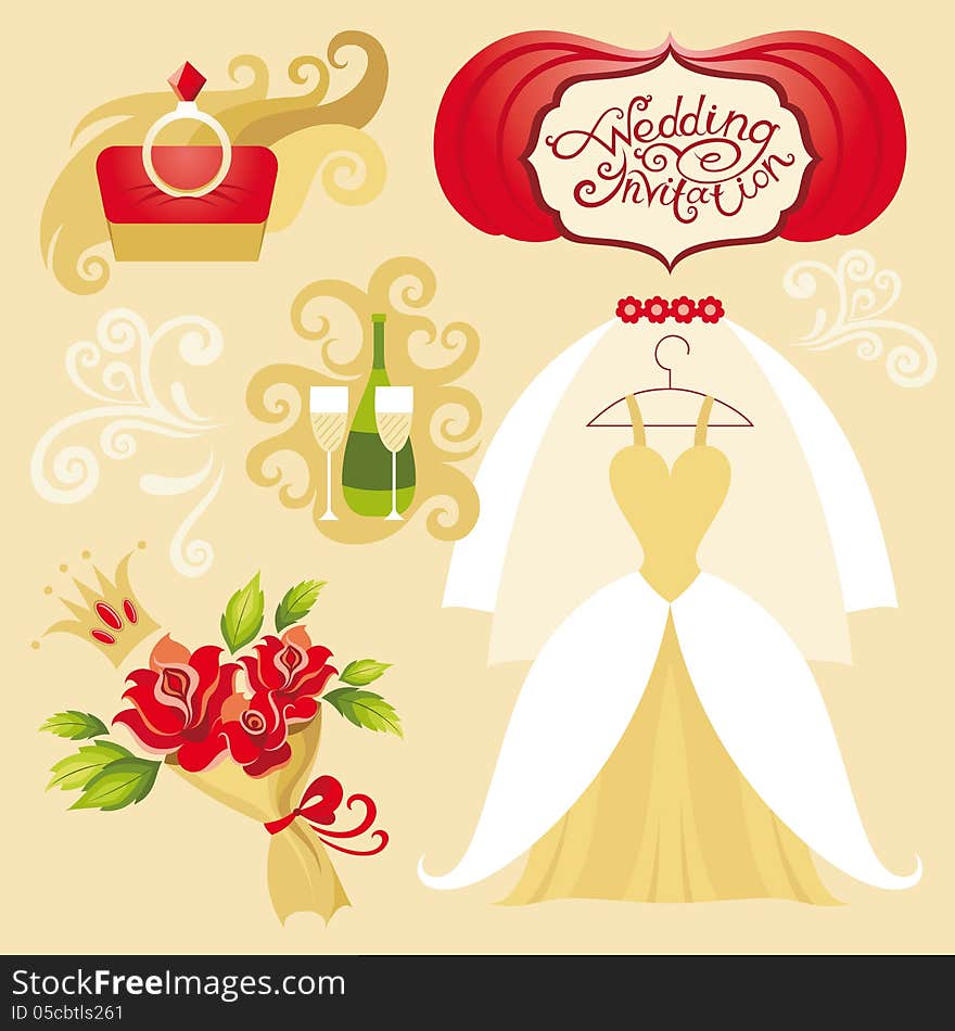 Vector Wedding Set