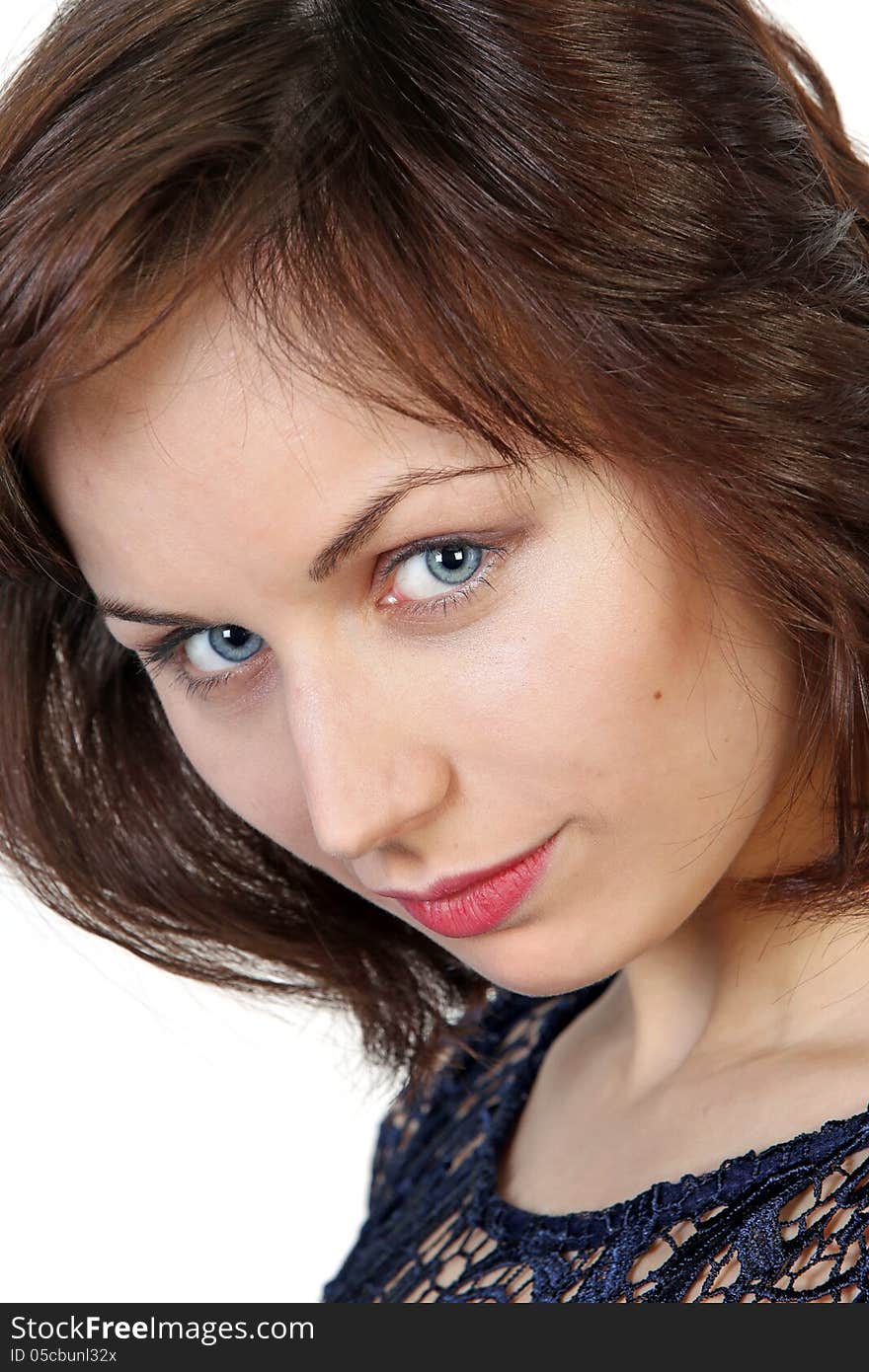 Close up portrait of young beauty woman