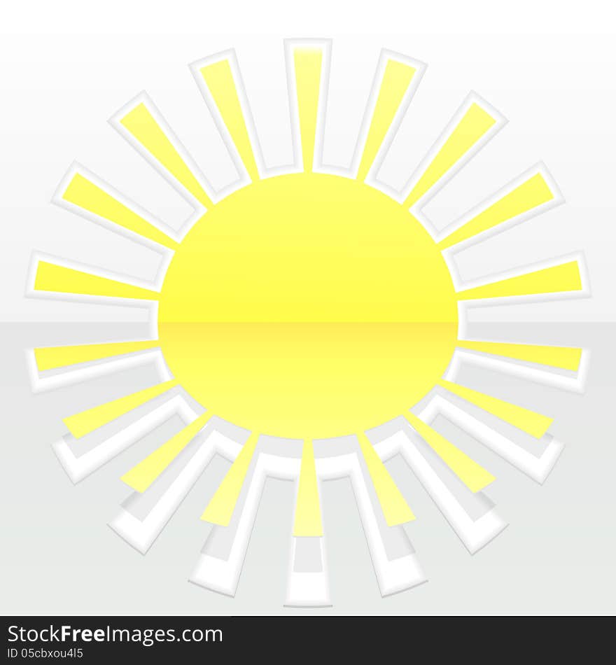 Abstract background with yellow sun cut of paper. Abstract background with yellow sun cut of paper