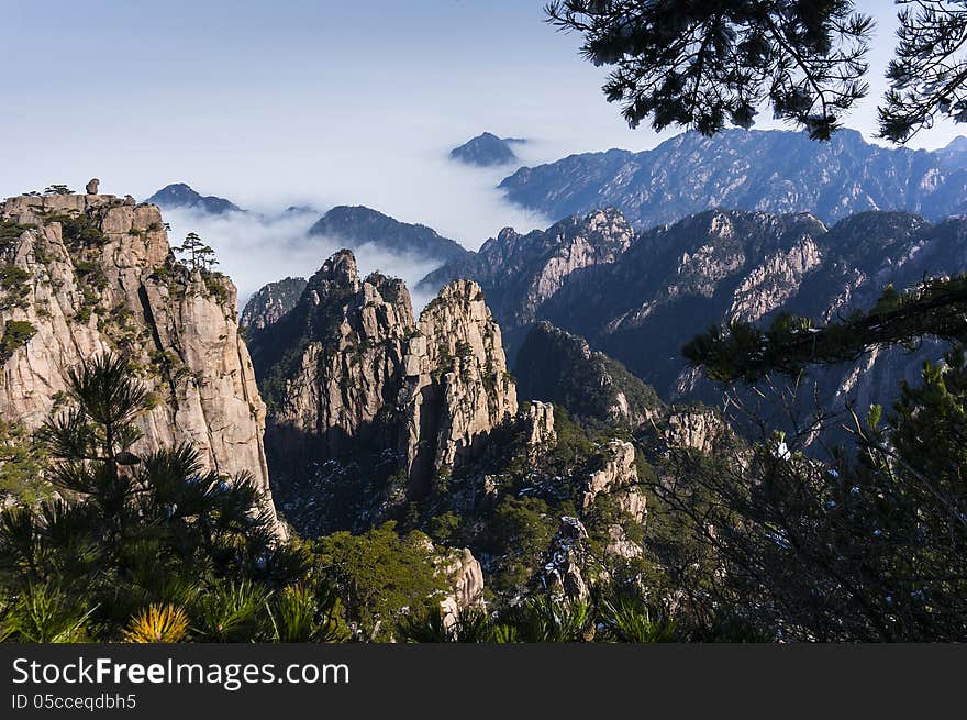 Huangshan mountain scenery