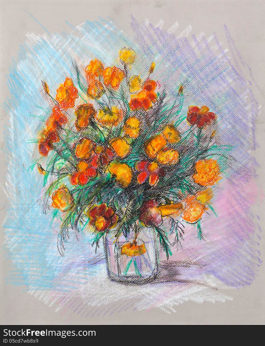 Bouquet in a glass jar