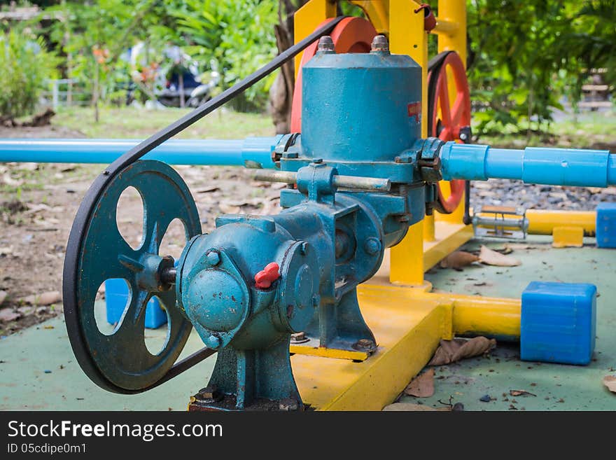 Exercise bike water pump for agriculture which is a saving energy project