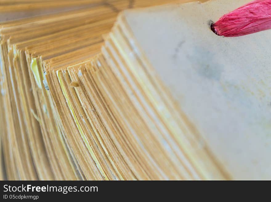 Background of stack of old used paper. Background of stack of old used paper