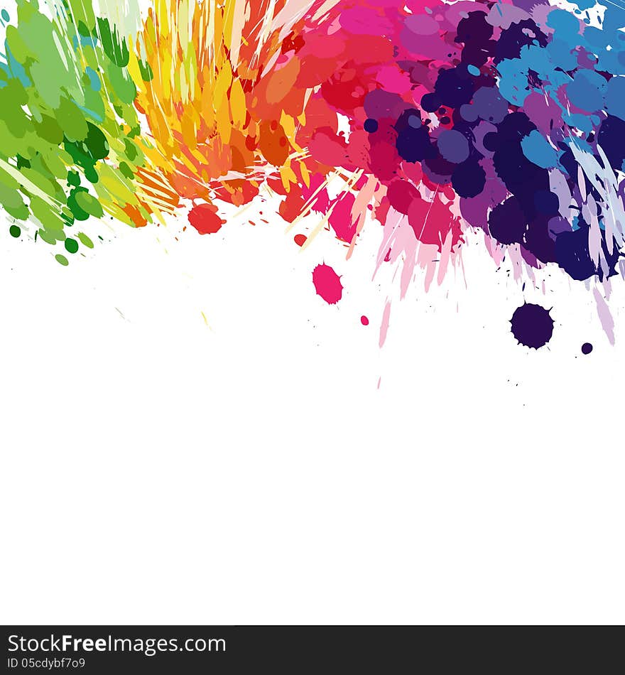 Abstract background of colored splashes