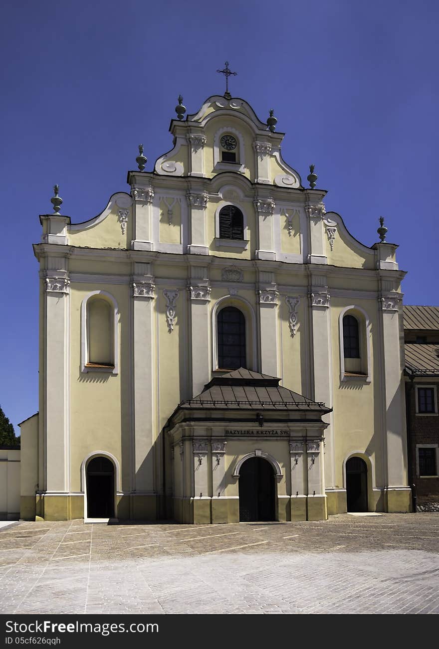 Entrance to the church of the cistercian fathers in krakow. Entrance to the church of the cistercian fathers in krakow