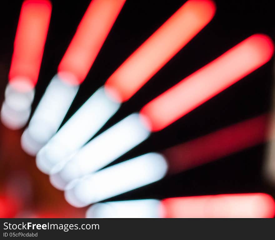 Ferris Wheel at Night with colorful bokeh effect pattern