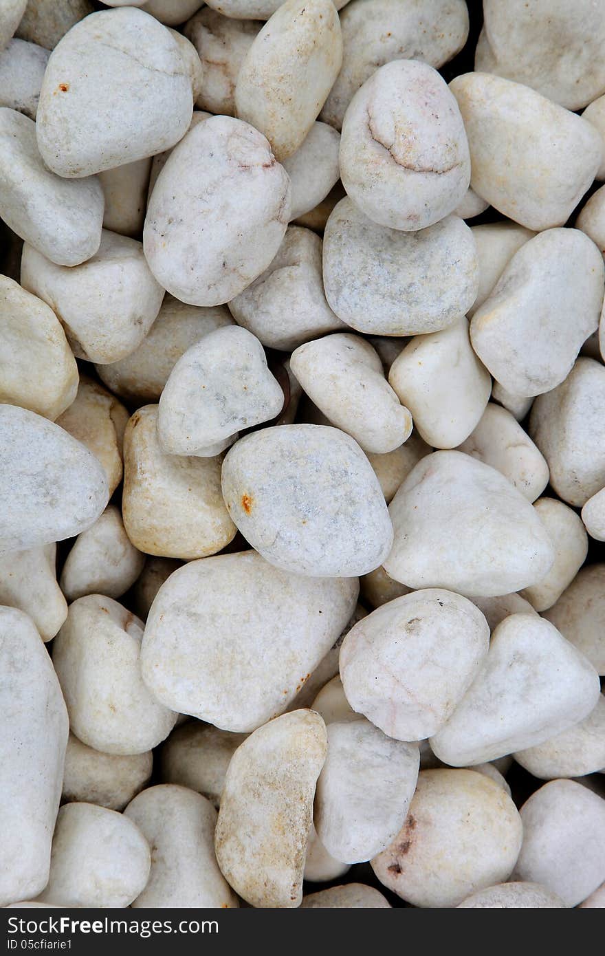 White pebbles