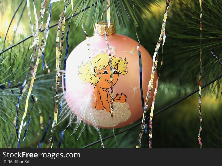 Image of nice toy on the fur-tree