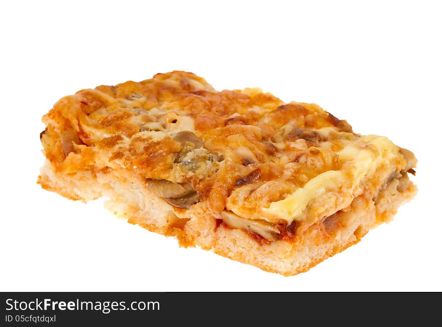 Pie With Cheese And Mushrooms