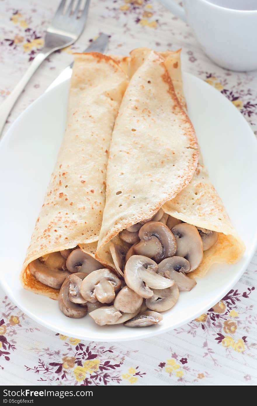 Pancakes With Mushrooms