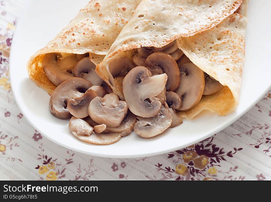 Pancakes With Mushrooms