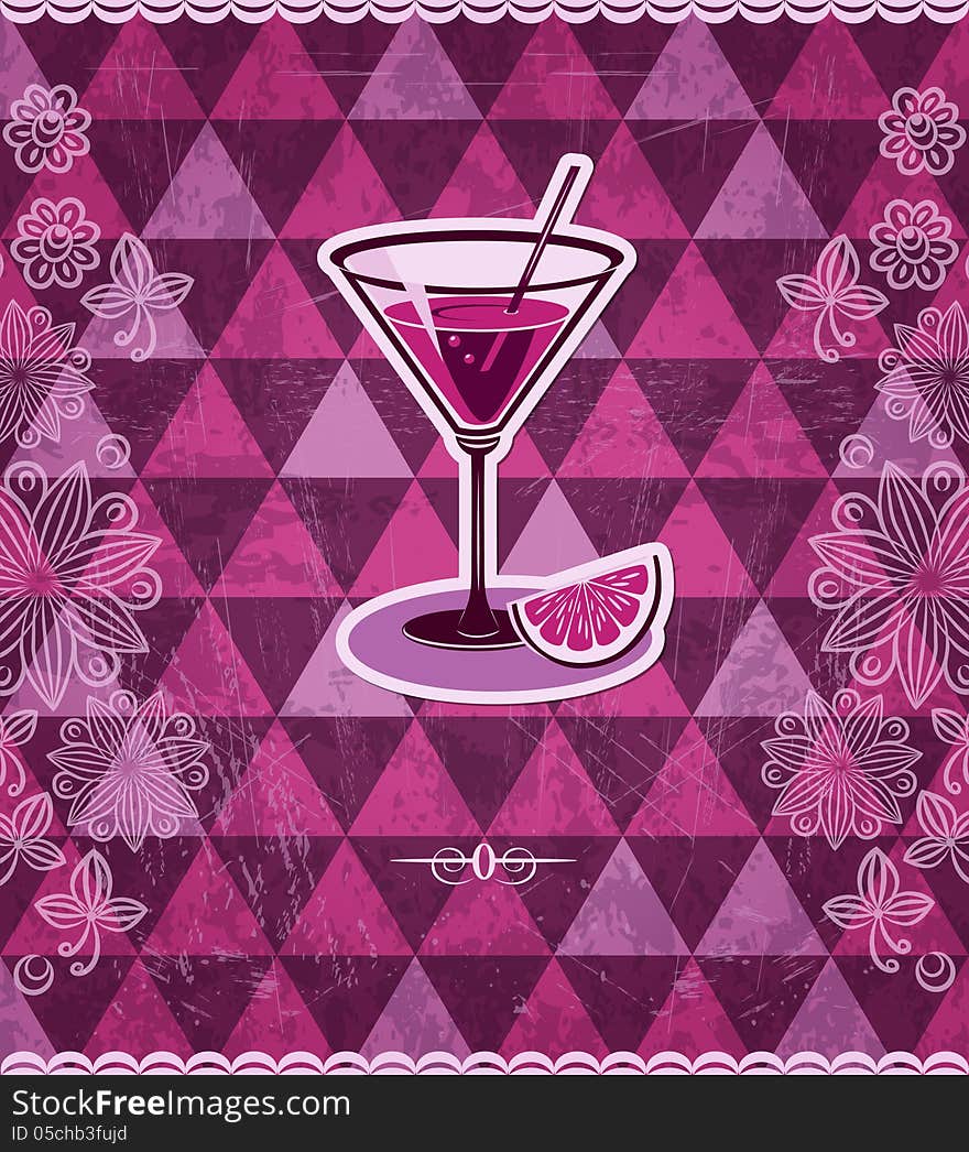 Cocktail Vintage Mosaic Pattern