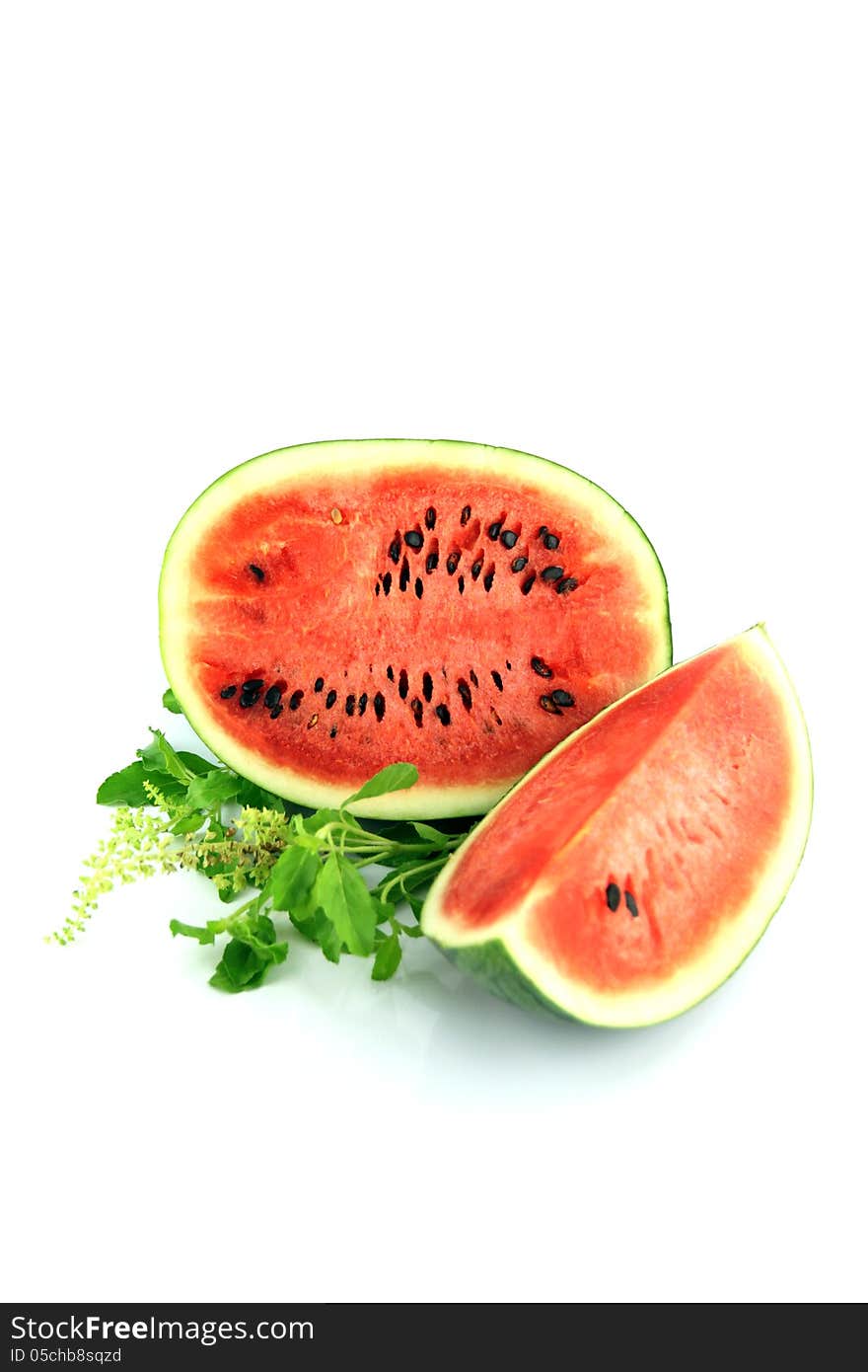 The Focus watermelon on white background.