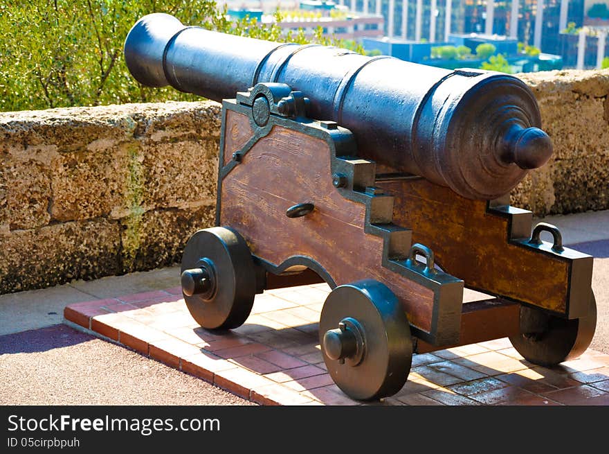 Old fire gun at a museum