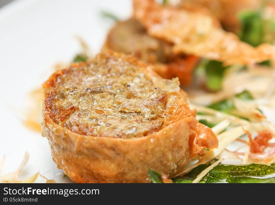 Deep Fried Crab Meat Rolls