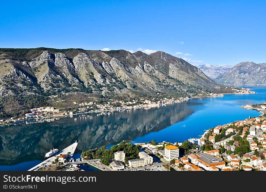 Beautiful view of a fjord. Beautiful view of a fjord.