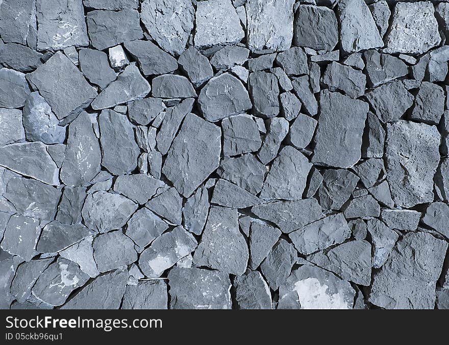 Closeup of silver stone wall use for construction business and designers