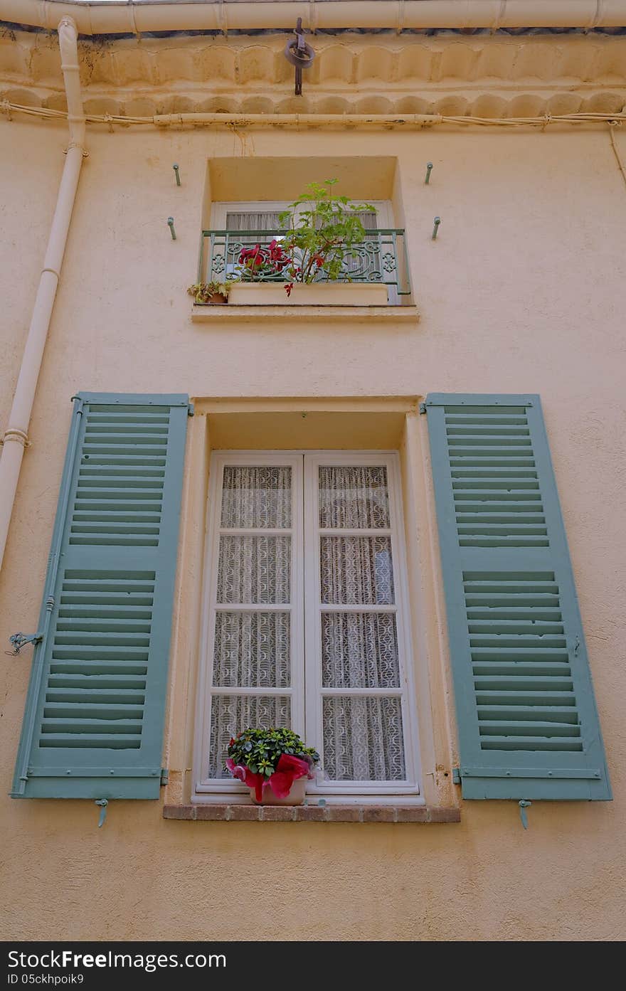 Traditional french window and shutters