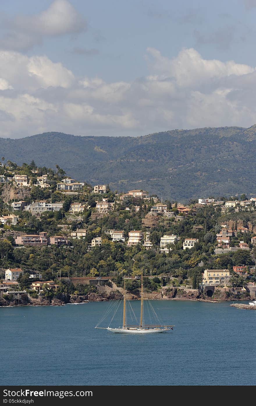 This Image taken near Boulouris on the cote d´azur, France, 2013 was chosen as it combines some of the tradition mediterranean features such as a blue sea, a yacht, lush greenery and mountains. This Image taken near Boulouris on the cote d´azur, France, 2013 was chosen as it combines some of the tradition mediterranean features such as a blue sea, a yacht, lush greenery and mountains