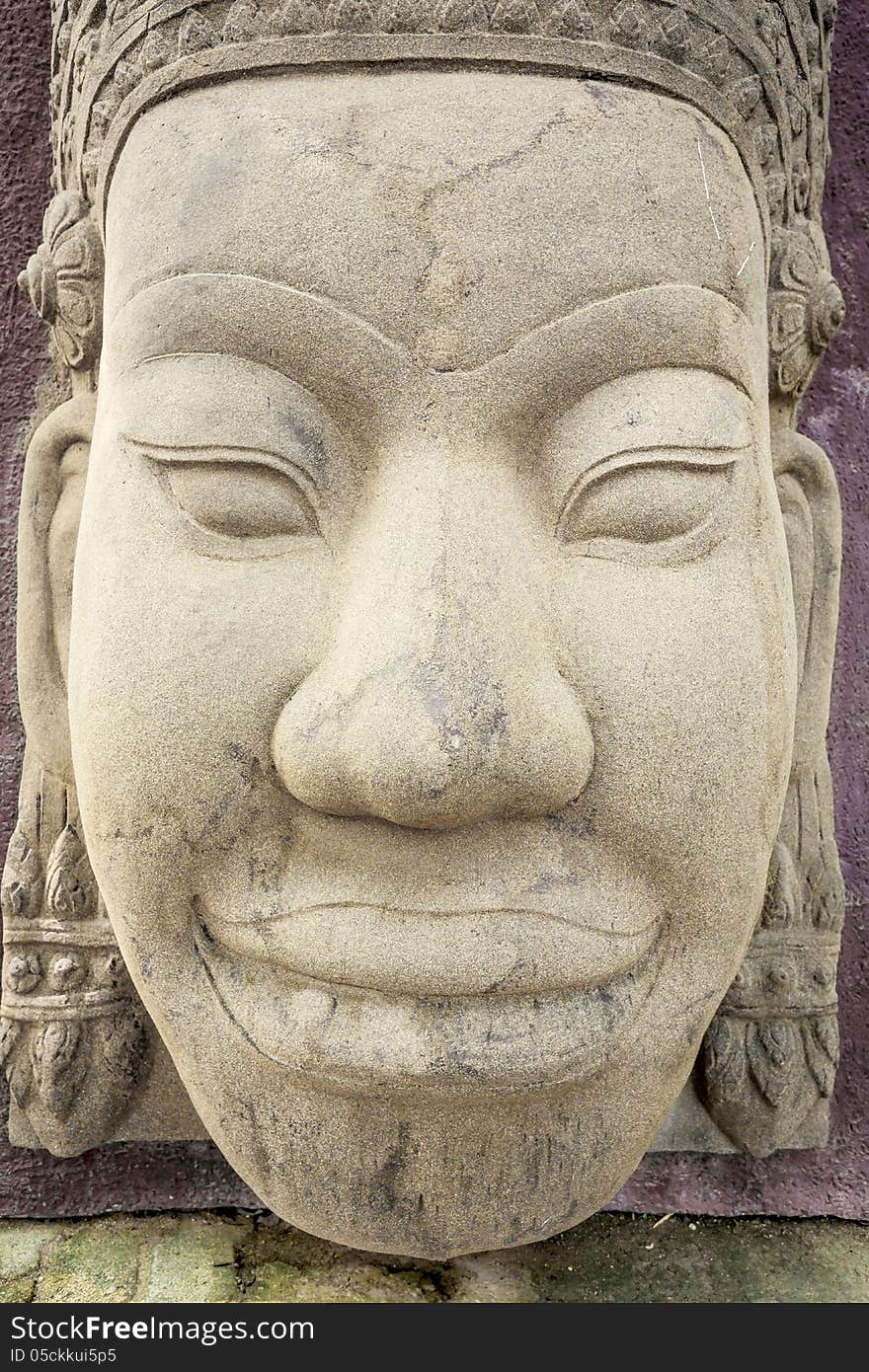 Buddhism sculpture make from sand. Buddhism sculpture make from sand