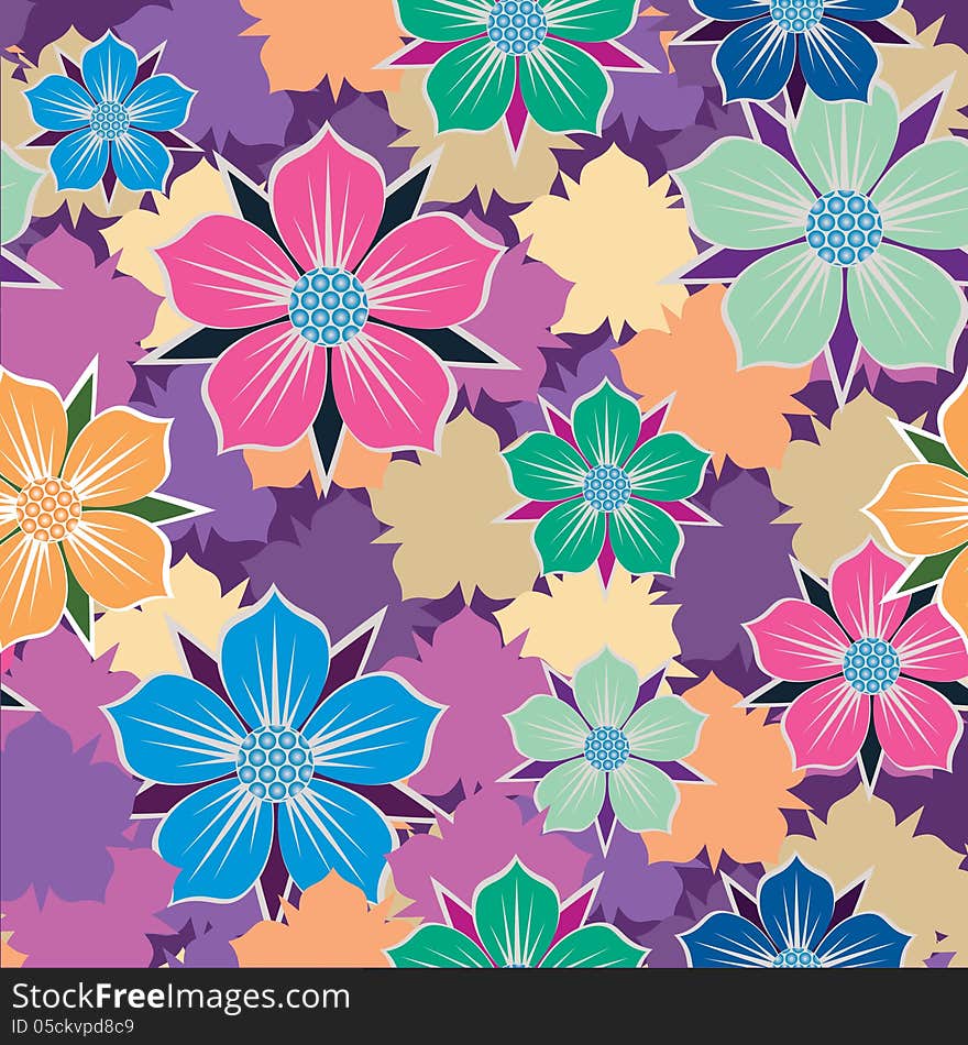 Floral seamless background.