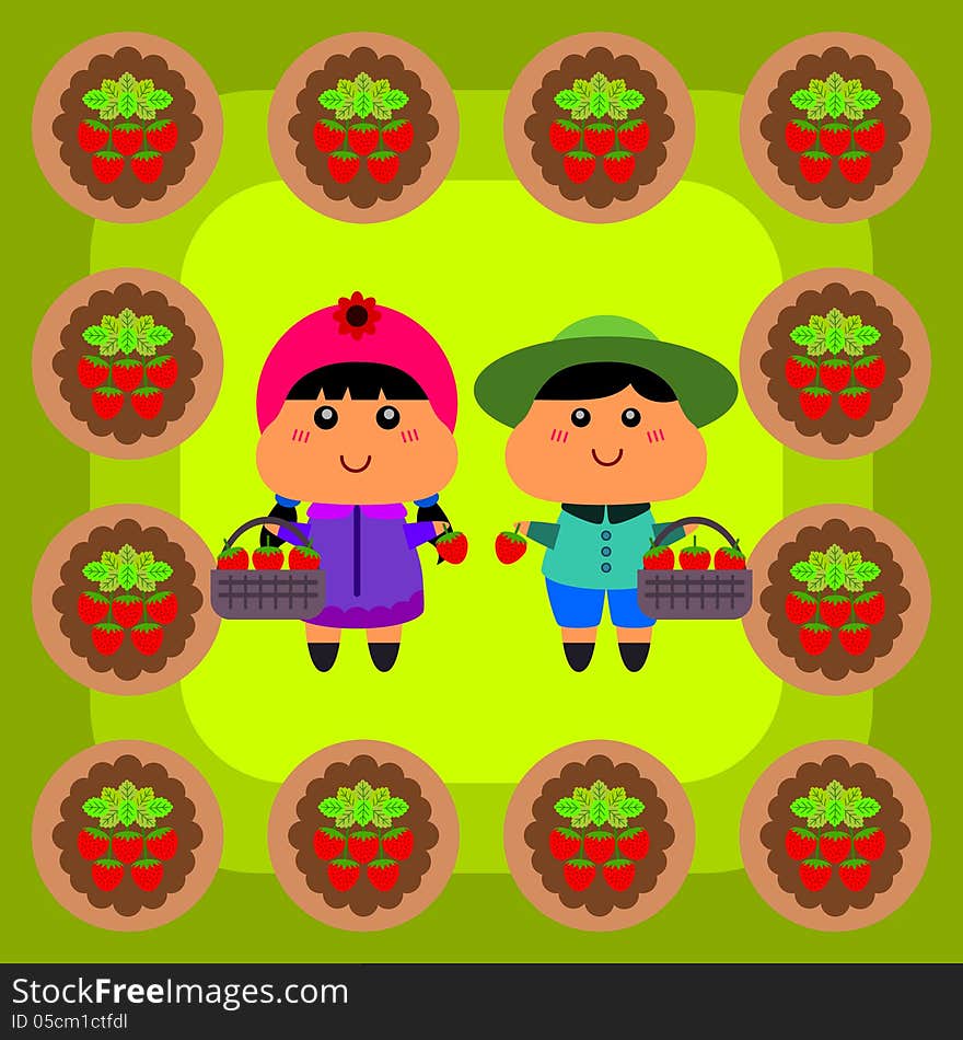 Strawberry picking