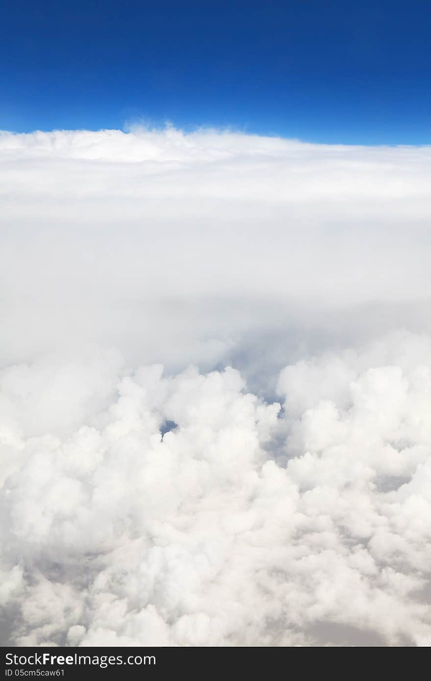 Beautiful cumulus clouds