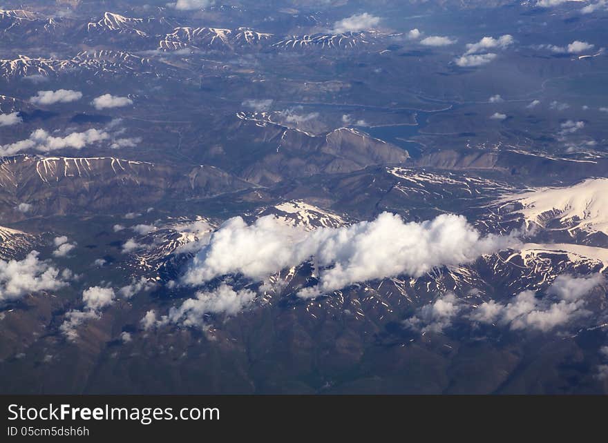 Caucasus mountains (view from plane).