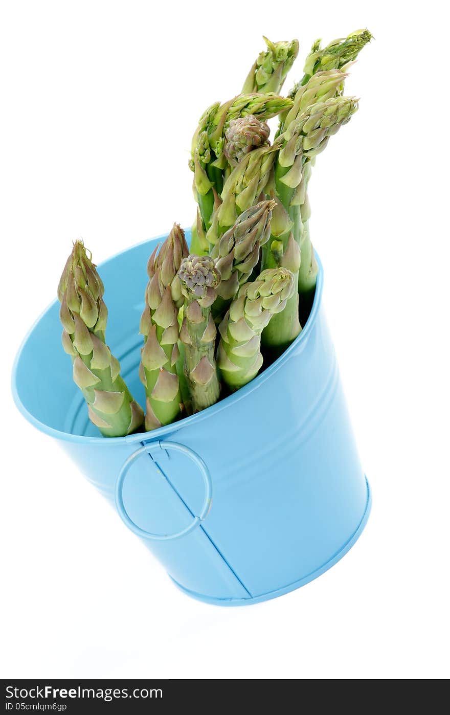 Asparagus in Blue Pot