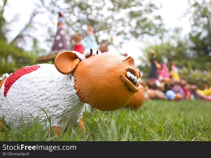 Sheep pottery