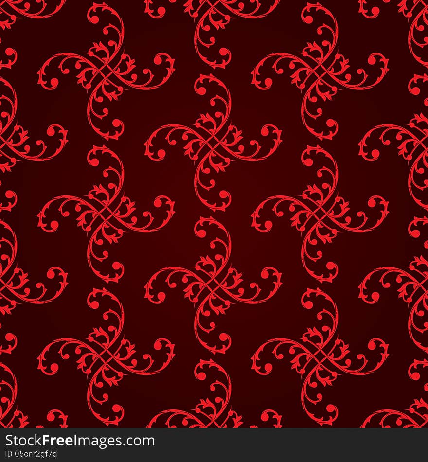 Vintage floral seamless pattern. Vector background