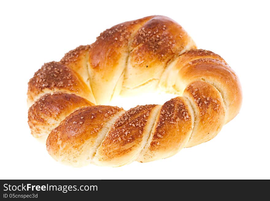 Bagel with sugar isolated