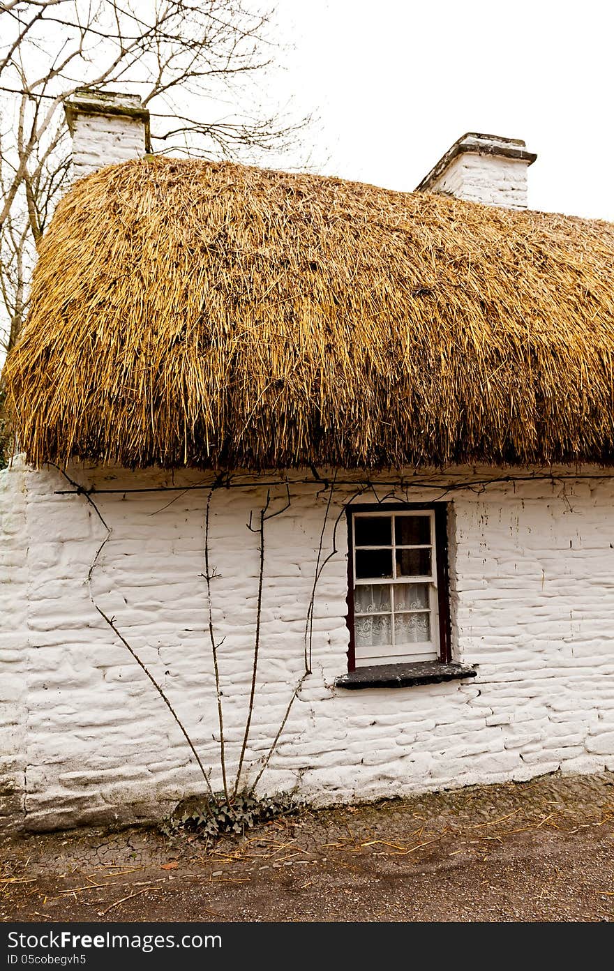 Irish cottage in countryside. Old village. Irish cottage in countryside. Old village.