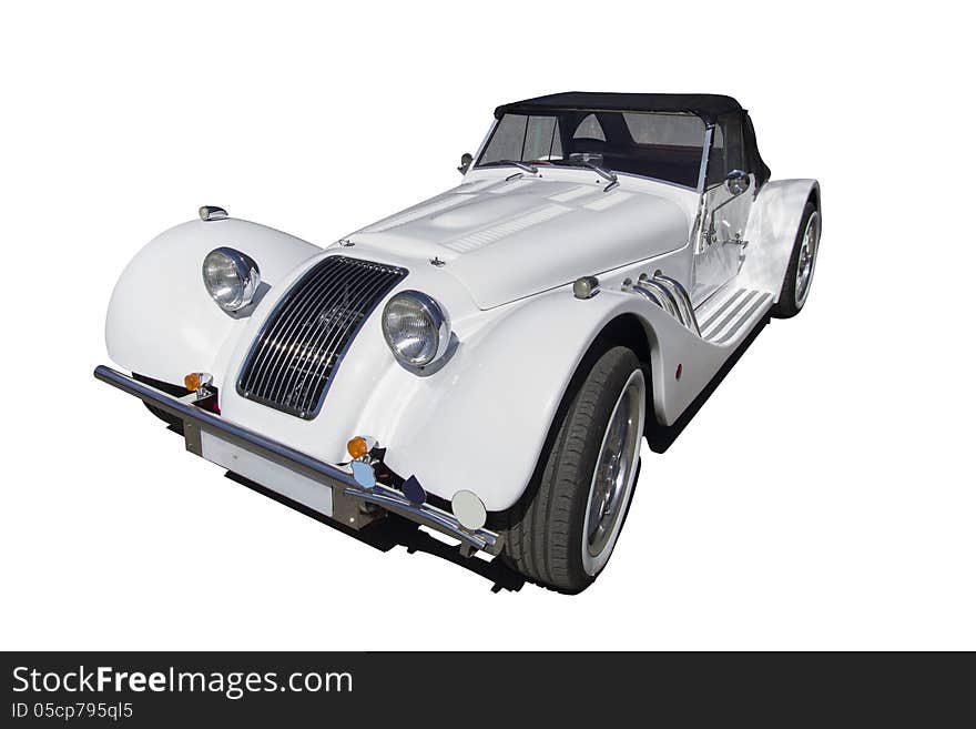 Classic convertible with clipping path