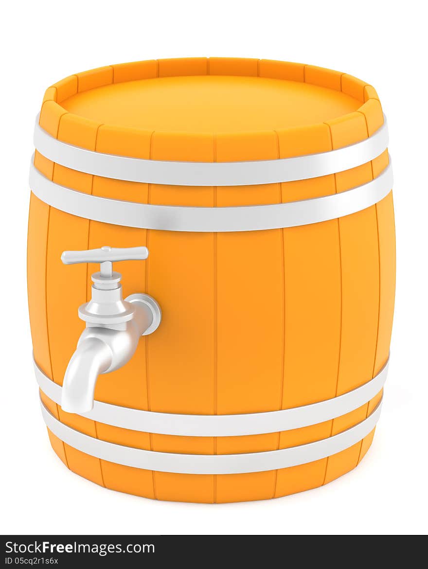 Barrel with the tap.