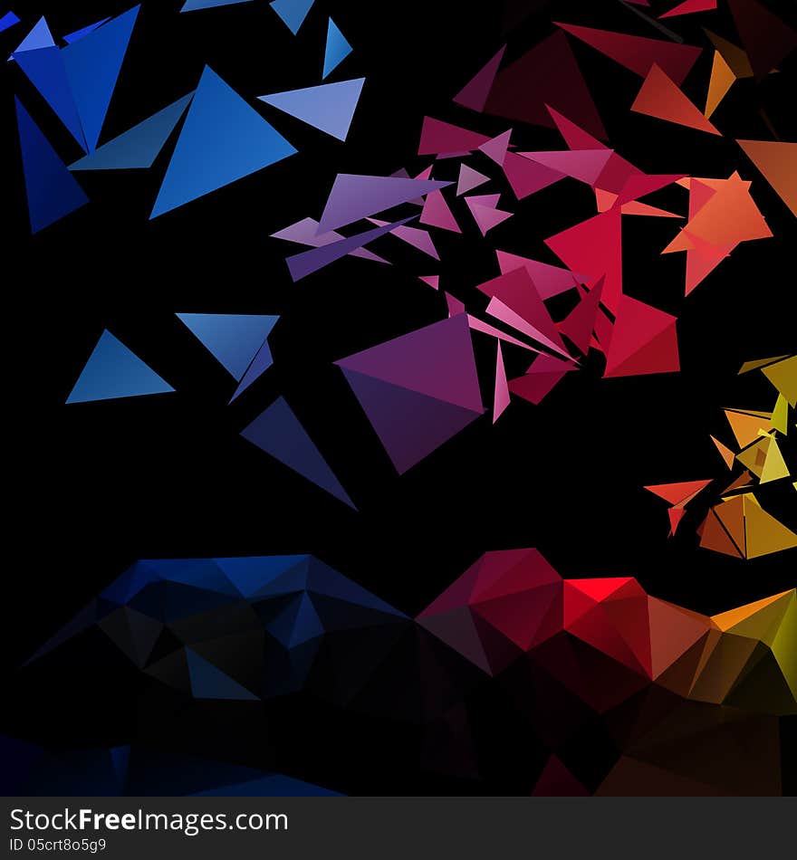 Triangular style abstract creative background