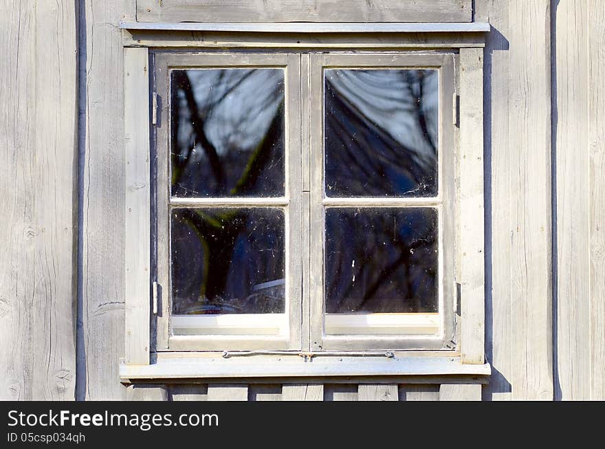 Background old house with windows