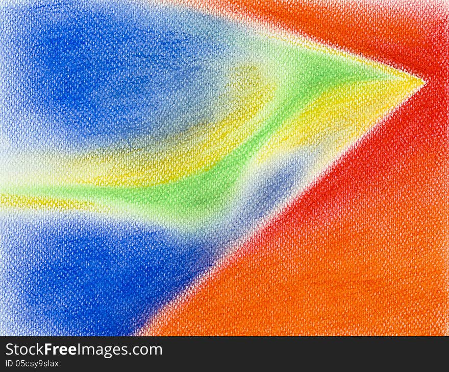 Colorful hand drawn illustration of abstract composition