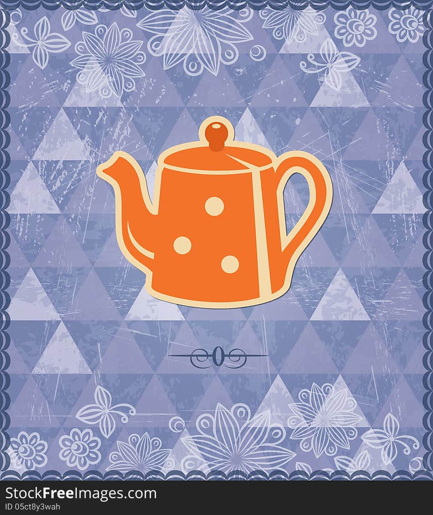 Tea time vintage pattern