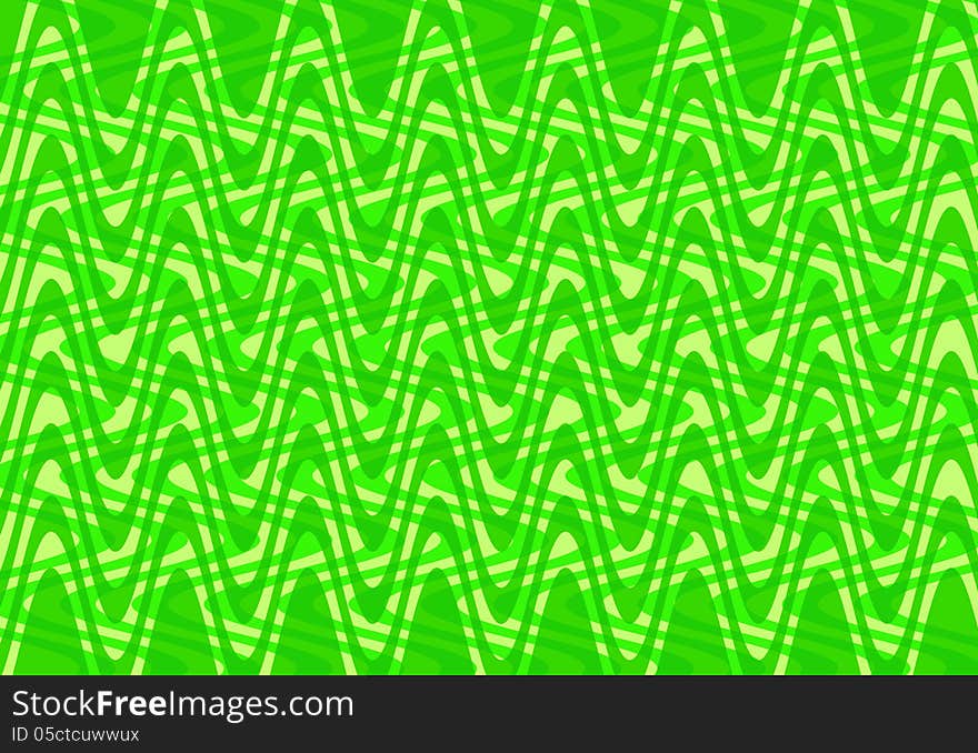 Bright green waves background