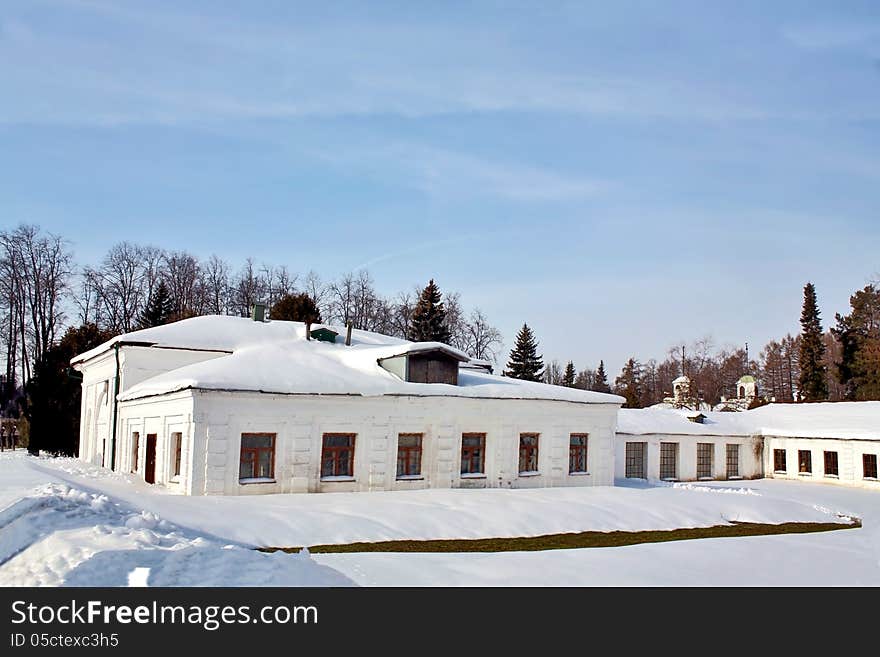 Winter Landscape In The Old Time Estate