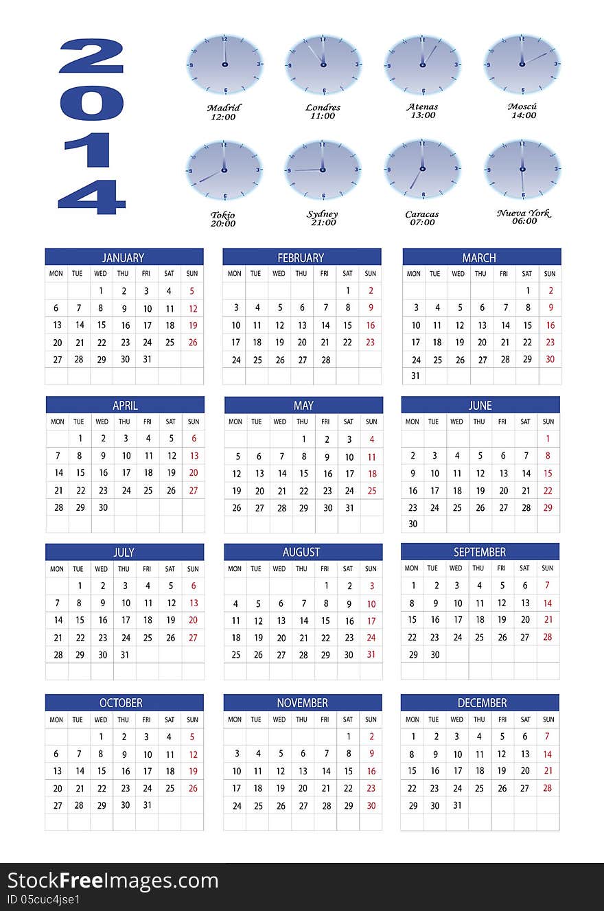 Calendar 2014