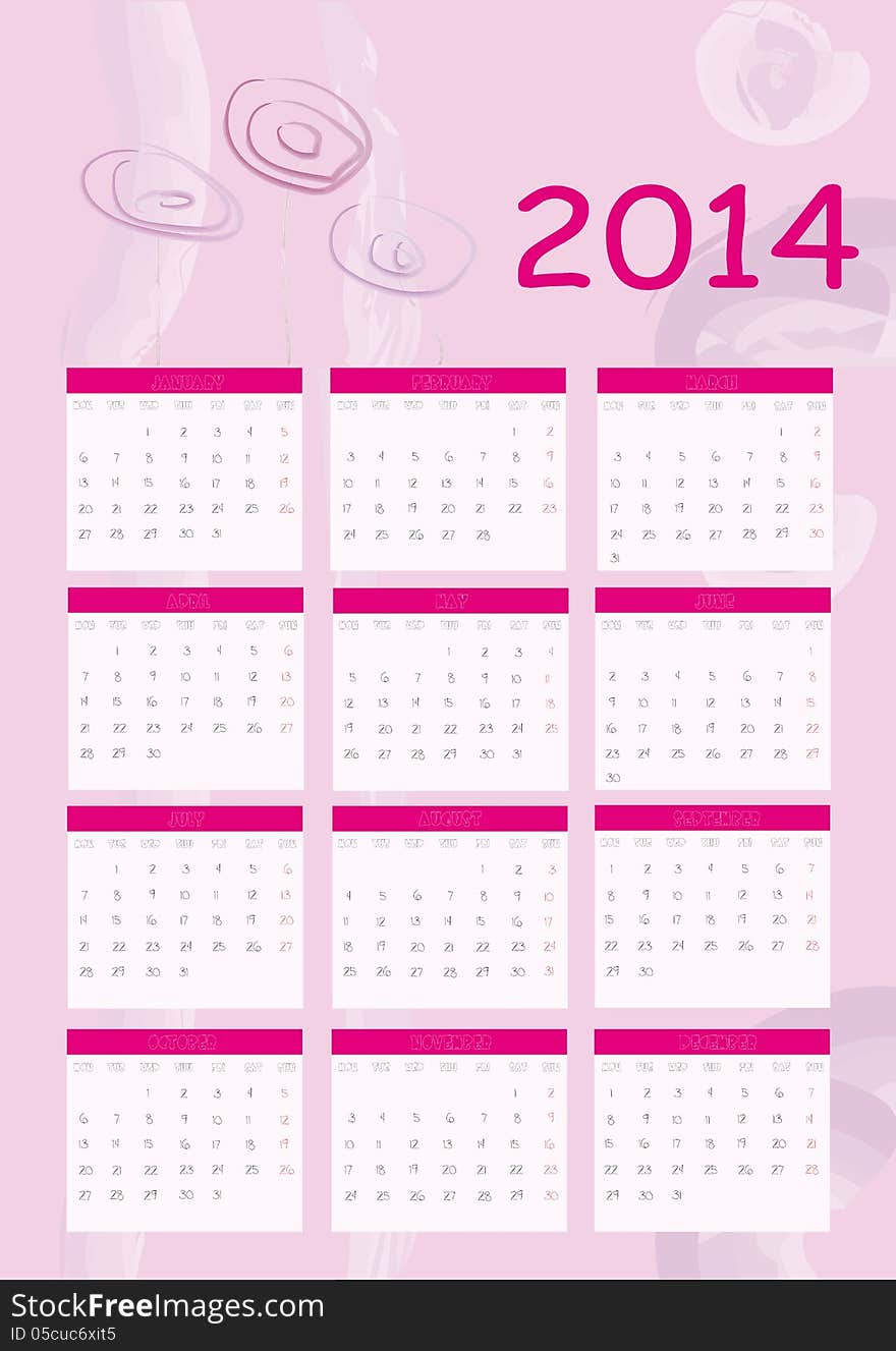 Calendar 2014