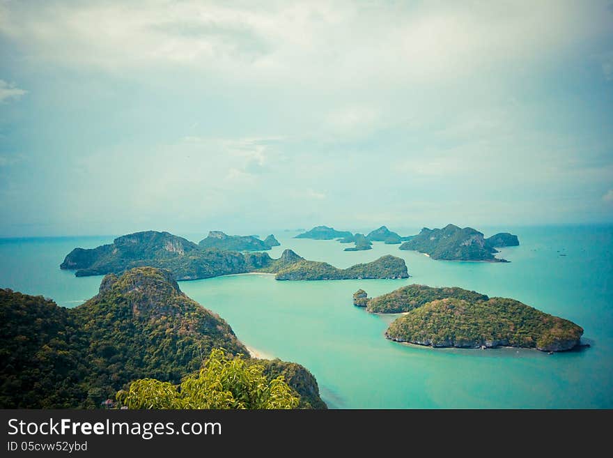 Angtong group of islands in Sumui Thailand. Angtong group of islands in Sumui Thailand