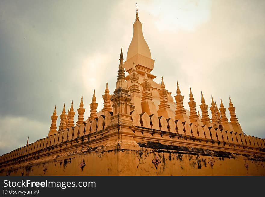 Temple in Vientiane &x28;Thad Luang&x29