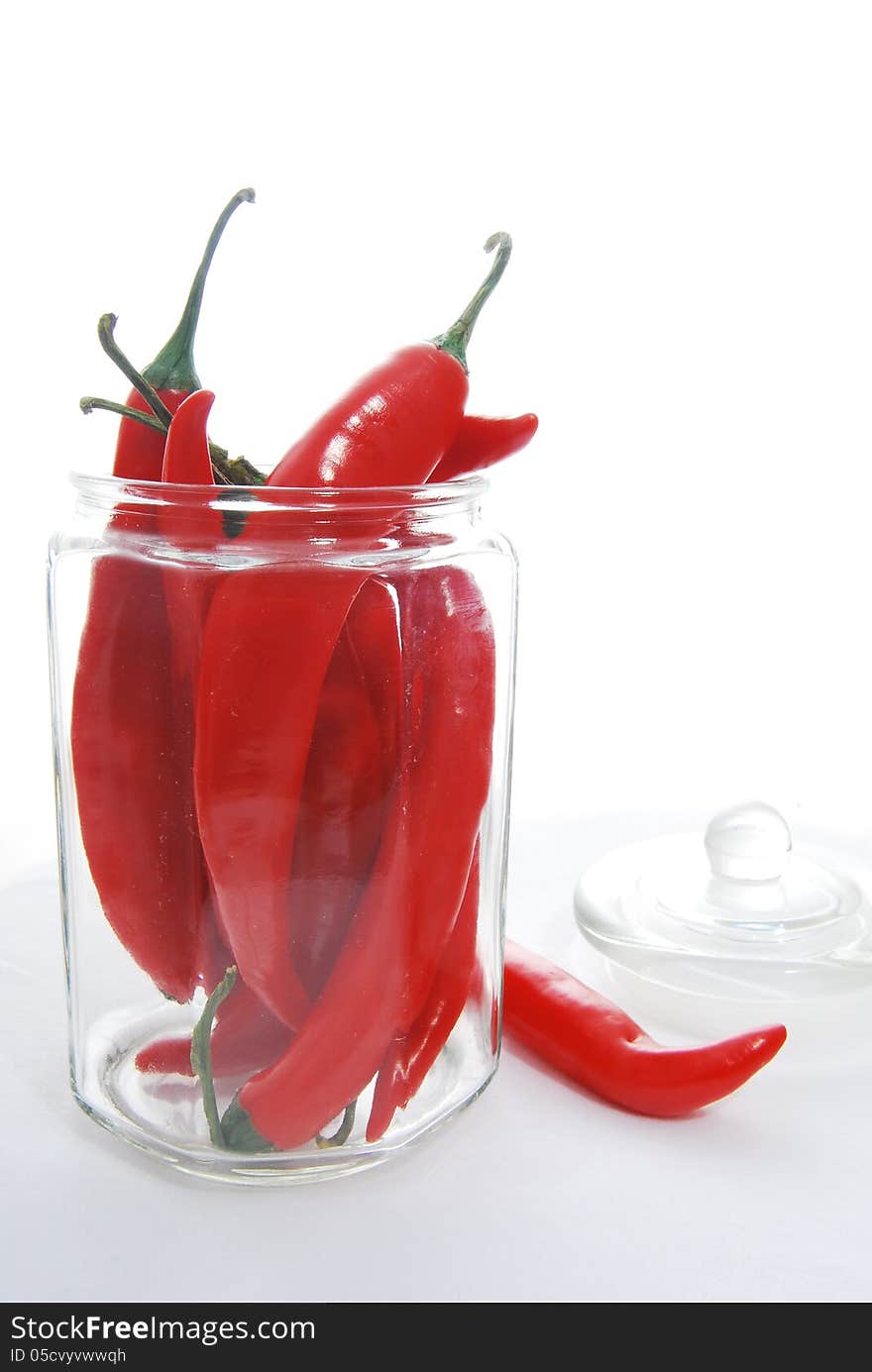 Jar of chilies