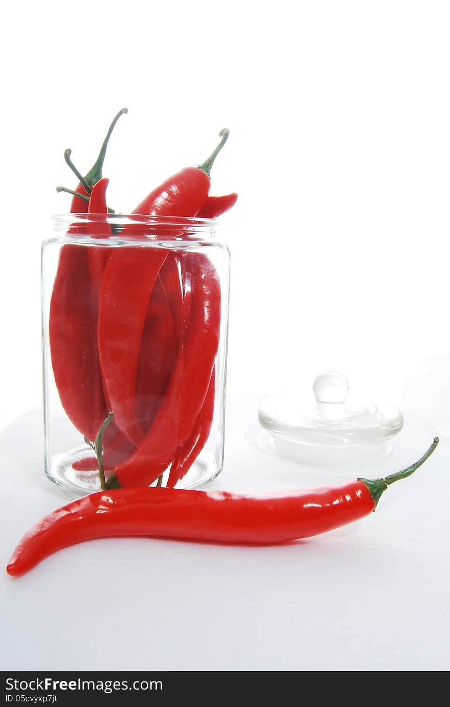 Jar of chilies