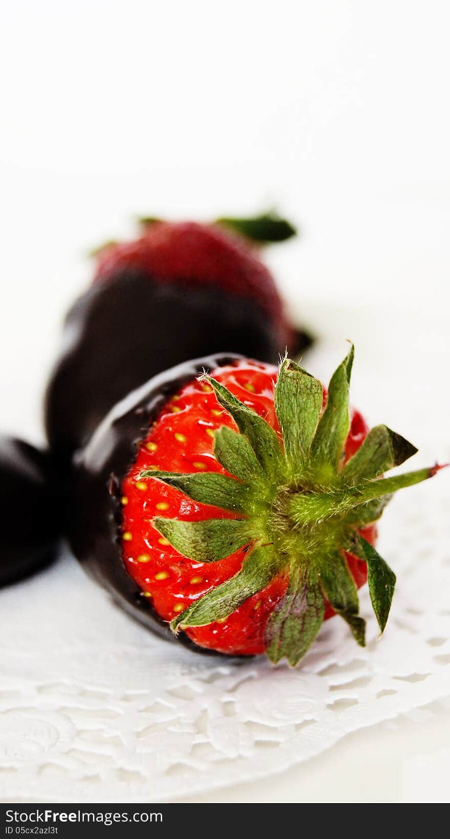 Strawberries with melted Chocolate